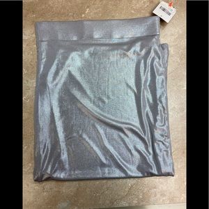 Silver midi pencil skirt